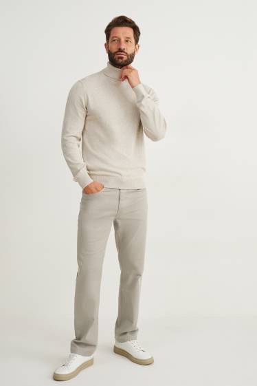 Herren - Hose - Regular Fit - hellgrau-melange