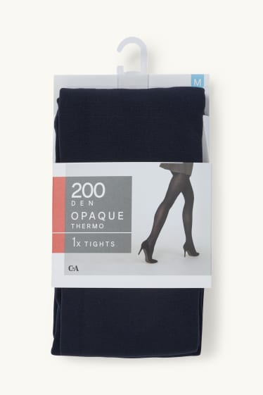 Damen - Thermo-Feinstrumpfhose - 200 DEN - dunkelblau