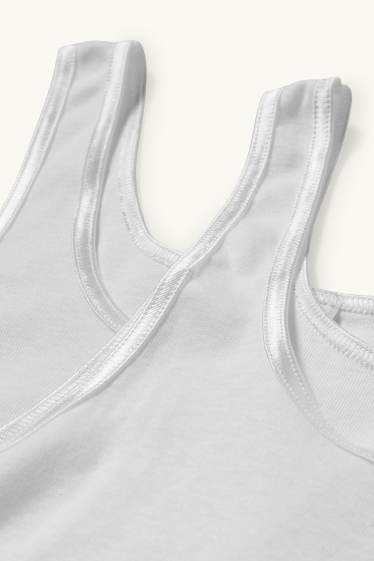 Femmes - Lot de 2 - maillots de corps - blanc