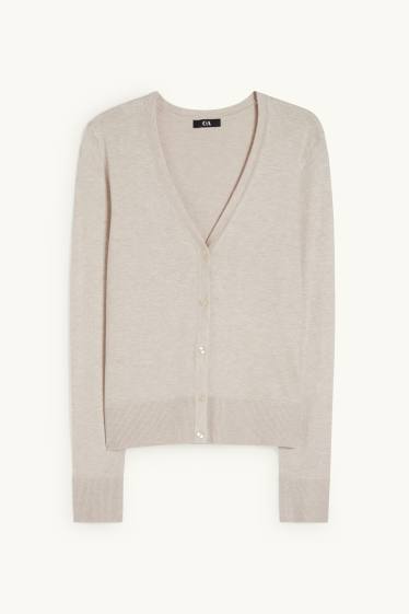 Donna - Cardigan basic - beige chiaro