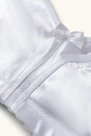 Femmes - Soutien-gorge réducteur - effet brillant - blanc
