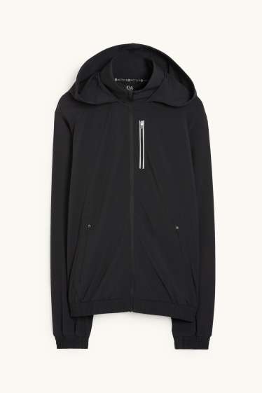 Uomo - Giacca sportiva con cappuccio - 4 Way Stretch - nero