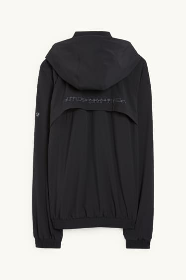 Uomo - Giacca sportiva con cappuccio - 4 Way Stretch - nero