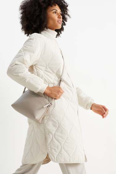 Women - Crossbody bag - faux leather - light beige