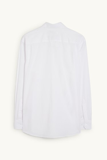 Hommes - Chemise de bureau - regular fit - manches ultracourtes - facile à repasser - blanc
