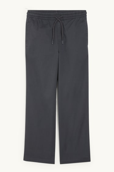 Kinder Jungen - Stoffhose - dunkelgrau