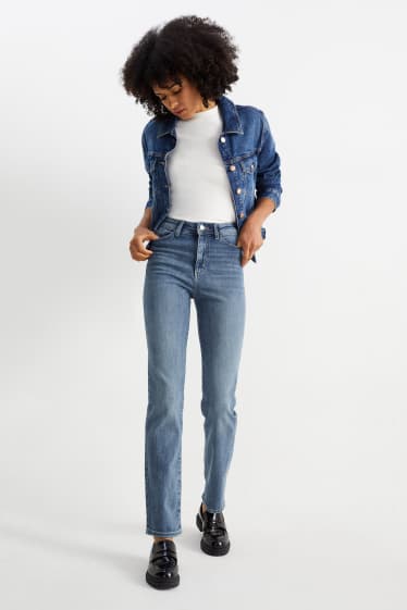 Donna - Straight jeans - vita alta - jeans azzurro