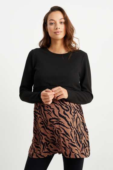 Dona - Dessuadora de lactància - look 2 en 1 - negre