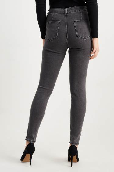 Women - Jegging jeans - high waist - denim-dark gray