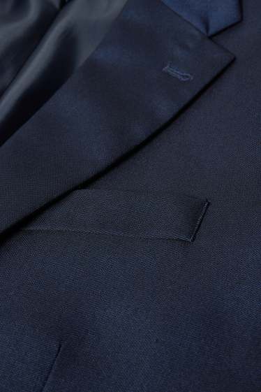 Hommes - Costume avec cravate - regular fit - 4 pièces - bleu foncé