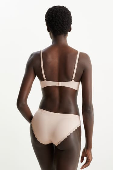 Damen - BH mit Bügel - DEMI - wattiert - hellbeige