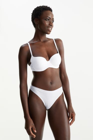 Damen - Multipack 6er - String - LYCRA® - weiß