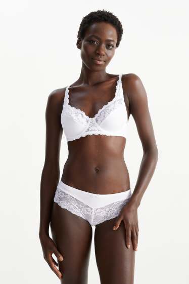 Femmes - Lot de 2 - soutien-gorges avec armatures - blanc