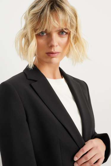 Kobiety - Długi żakiet oversized - czarny