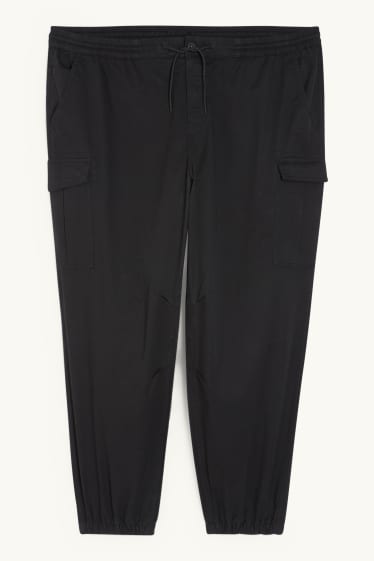 Hommes - Pantalon cargo - regular fit - noir