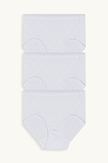 Femmes - Lot de 3 - culottes - blanc
