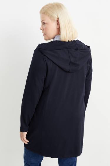 Damen - Sweatjacke mit Kapuze - dunkelblau