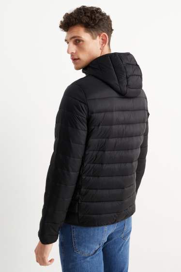 Hommes - Doudoune à capuche - noir