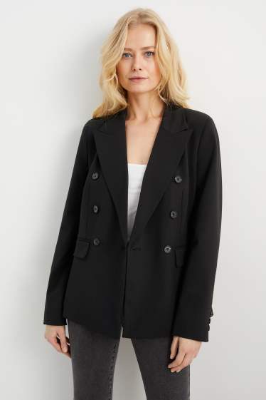 Damen - Business-Blazer - Regular Fit - Mix & Match  - schwarz