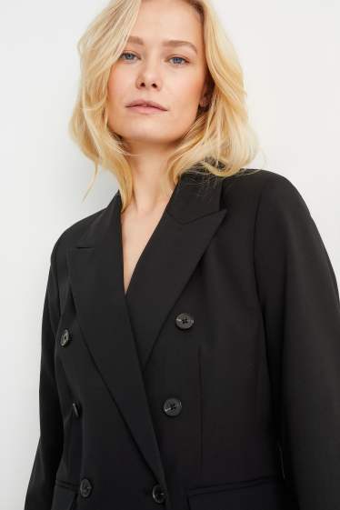 Damen - Business-Blazer - Regular Fit - Mix & Match  - schwarz