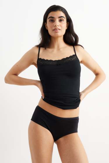 Damen - Multipack 6er - Hipster - LYCRA® - schwarz