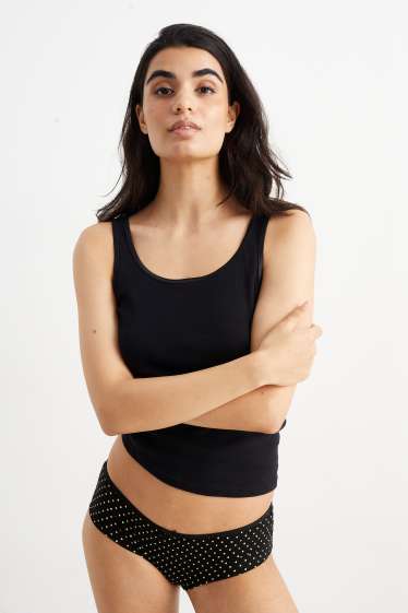 Damen - Multipack 4er - Hipster - LYCRA® - schwarz