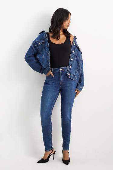 Femmes - Skinny jean - high waist - jean bleu