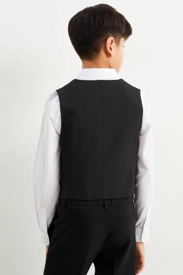 Kinder Buben - Baukasten-Weste - Stretch - LYCRA® - schwarz