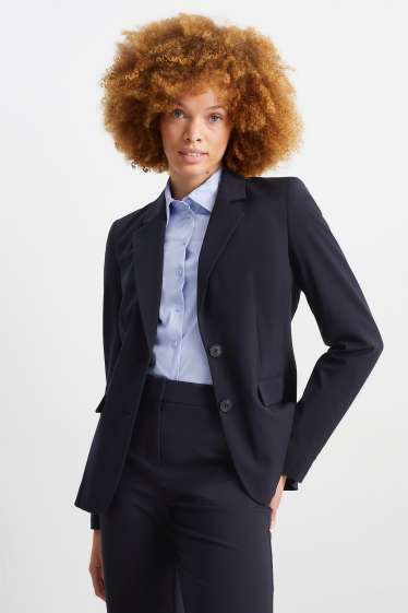 Femmes - Blazer de bureau - regular fit - Mix & Match - bleu foncé