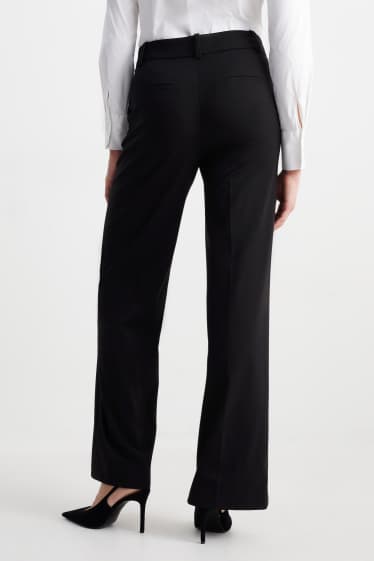 Women - Business trousers - high waist - wide leg - Mix & match - black