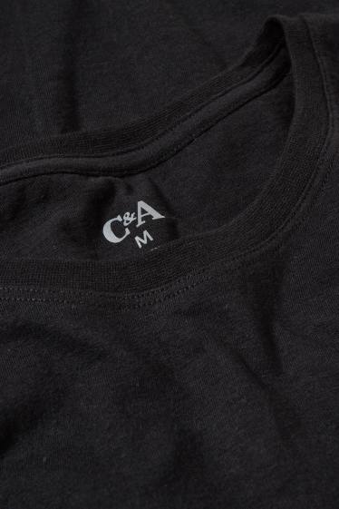 Pánské - Multipack 3 ks - nátělník - bezešvý - černá