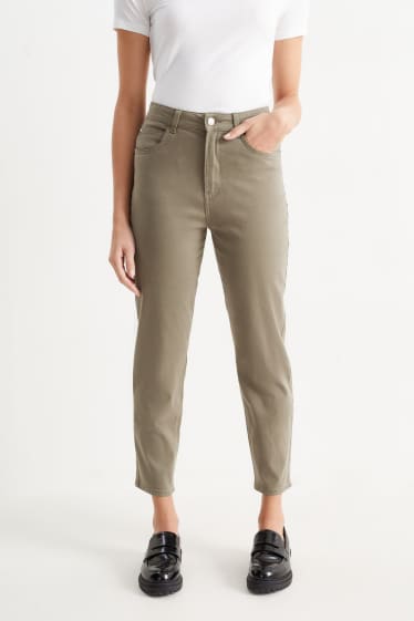 Women - Mom jeans - high waist - green