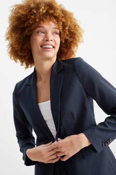 Damen - Business-Blazer - tailliert - dunkelblau