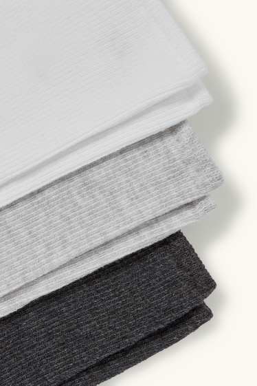 Donna - Confezione da 3 - calze - bordo comfort - grigio chiaro melange
