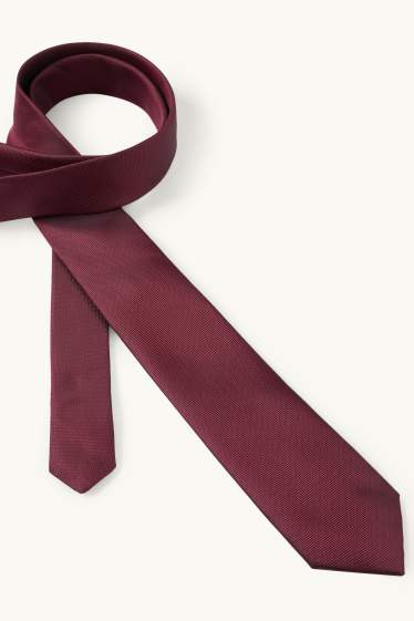 Men - Tie - bordeaux