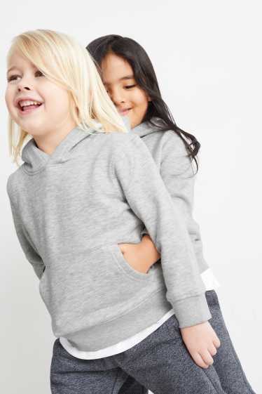 Unisex - Hoodie - genderneutral - hellgrau-melange