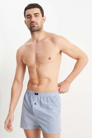 Herren - Multipack 2er - Boxershorts - gewebt - blau