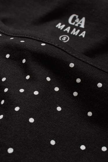 Dámské - Souprava - kojící noční košile a župan - 2dílná - černá