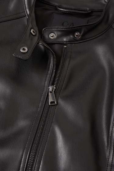 Dona - Caçadora biker - pell sintètica - negre