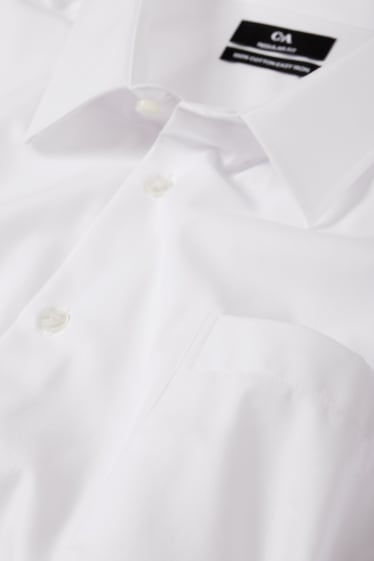 Heren - Overhemd - regular fit - gemakkelijk te strijken - wit