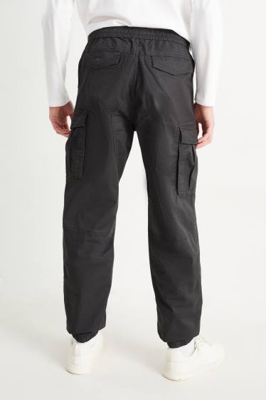 Uomo - Pantaloni cargo - regular fit - LYCRA® - jeans grigio scuro