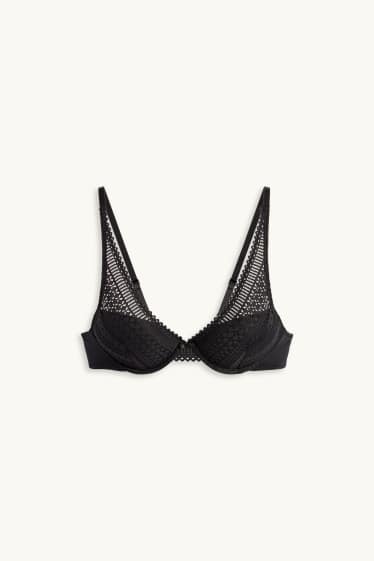 Femmes - Soutien-gorge avec armatures - PLUNGE - ampliforme - noir