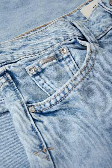 Dames - Wide leg jeans - high waist - jeanslichtblauw