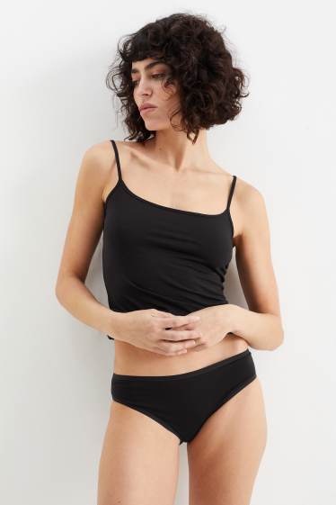 Women - Multipack of 6 - briefs - LYCRA® - black
