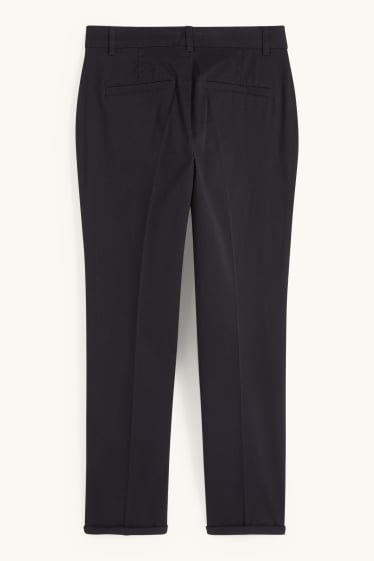 Damen - Chino - Mid Waist - Tapered Fit - schwarz