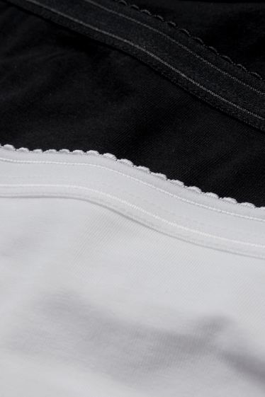 Women - Multipack of 4 - briefs - white / black