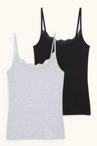 Femmes - Lot de 2 - caracos - noir / gris