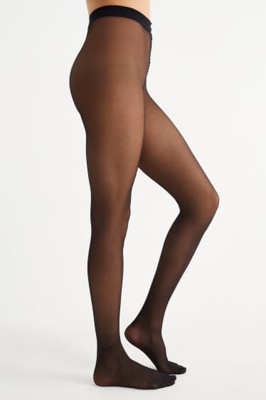 Damen - Multipack 2er - Feinstrumpfhose - 30 DEN - schwarz