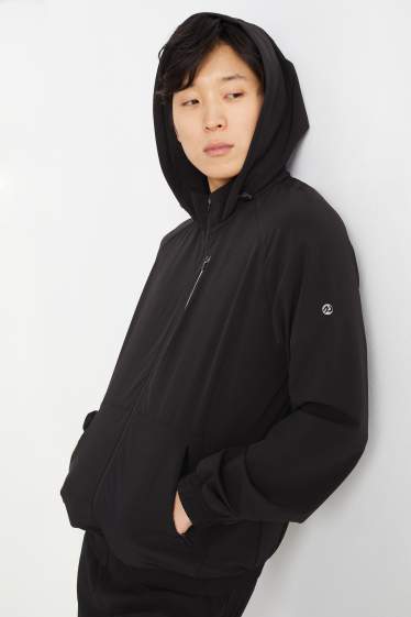Uomo - Giacca sportiva con cappuccio - 4 Way Stretch - nero