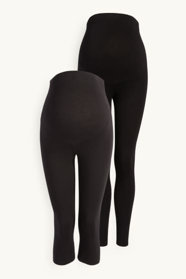 Femmes - Lot de 2 - legging et legging capri de grossesse - noir